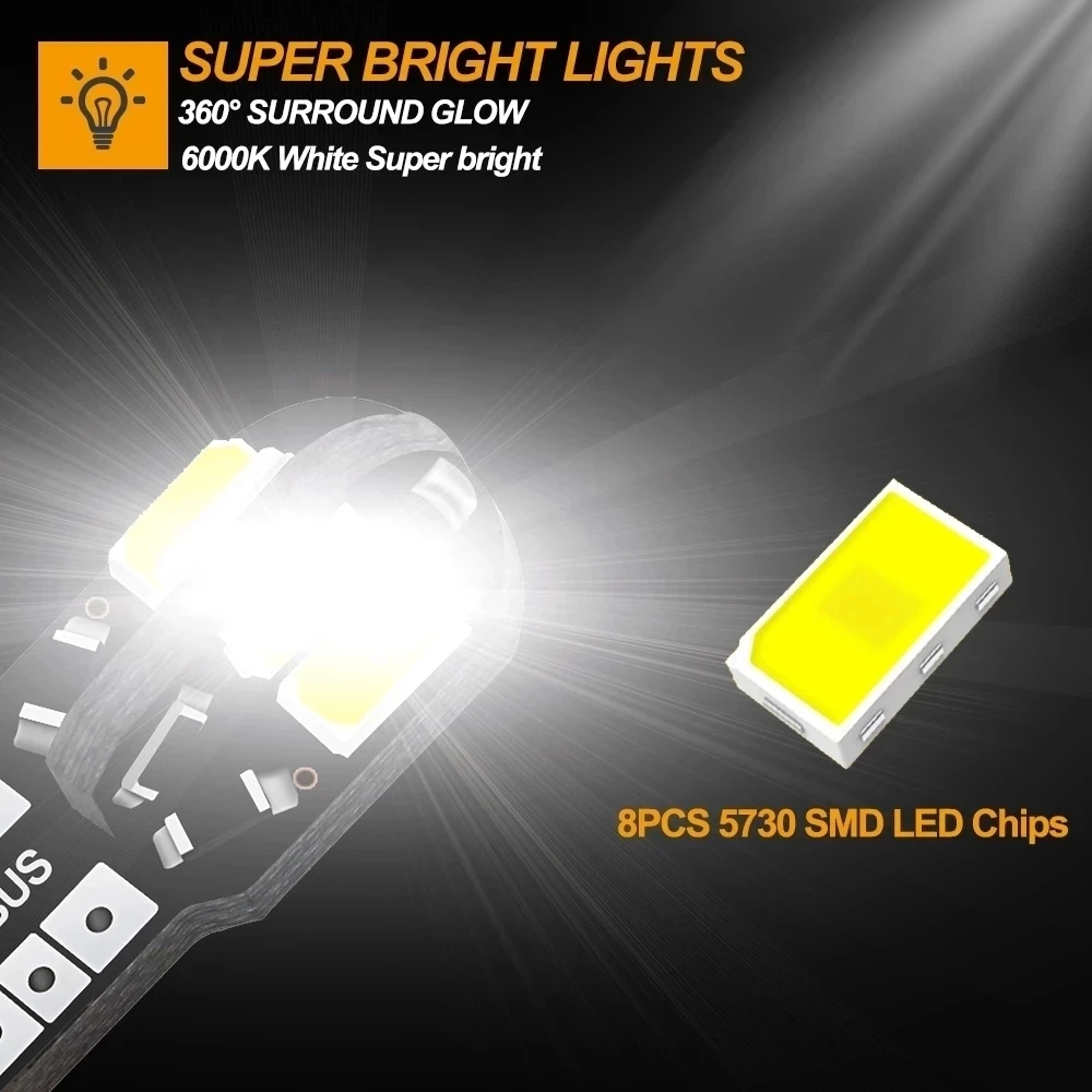 20개/10개 세트 차량용 실내 전구 W5W T10 L - Car Led Light 리뷰 및 가격