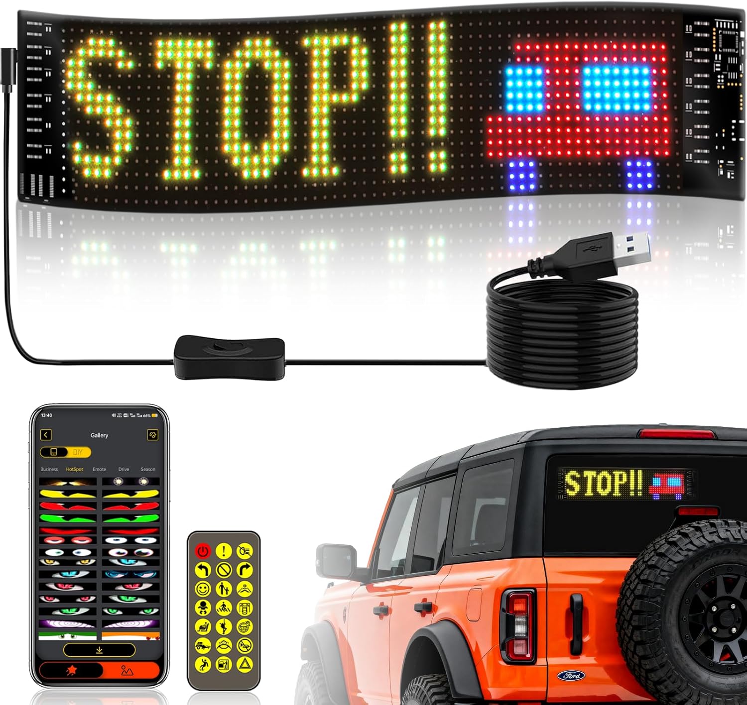 LED 자동차 사인 플렉시블 LED 매트릭스 패널 5V - Car Led Light 리뷰 및 가격