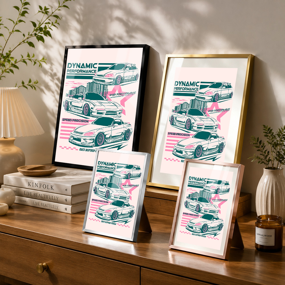 JDM 자동차 금속 포스터 알루미늄 합금 프레임 포함, - Car Mirror 리뷰 및 가격